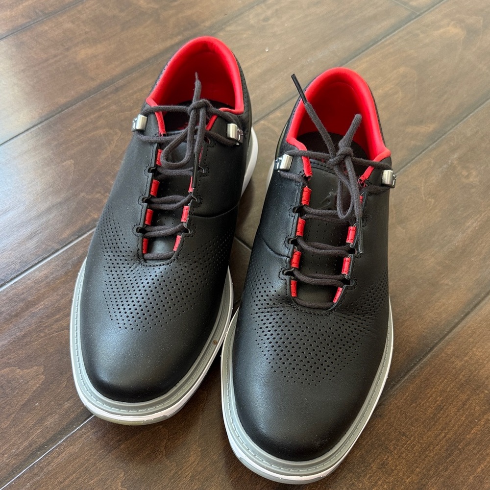 Air Jordan ADG 4 Men's Black Golf Shoe with Red Accent